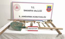 Sakarya'da kaçak kazıya jandarma baskını