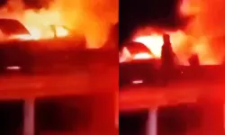 Seyir halindeki otomobil alev alev yandı!