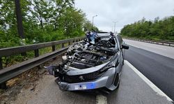 Anadolu Otoyolu’nda otomobil tıra çarptı: 1 Yaralı!