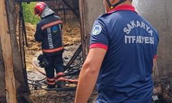 Samanlık ve ahırda çıkan yangında 24 civciv telef oldu