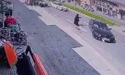 Yaya geçidinden geçerken canından oluyordu!