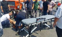 Tanker ile motosiklet çarpıştı