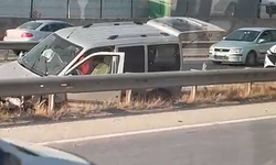 Hendek'te maddi hasarlı kaza!