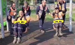 Yoğun tempoya renkli bir durak: Salıncak keyfi