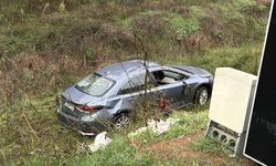 Takla atan araç şarampole uçtu: 1 yaralı