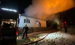 Akyazı'da ev alev alev yandı