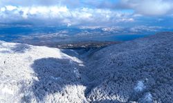 Sapanca'nın maviliği ile Kartepe'den eşsiz manzara