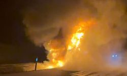 Seyir halindeki tır alev topuna döndü