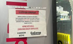 Büfenin camında asılı yazı takdir topladı