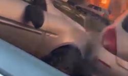 Çocukların çığlıklarına aldırmadan kavga ettiler