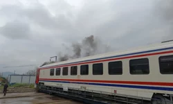 Vagon üretim hattında yangın paniği