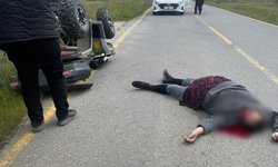 Takla atan ATV'nin sürücüsü yaralandı