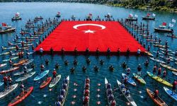 Sapanca Gölü’nde 19 Mayıs'a özel rekor denemesi!