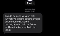 AFAD; 'Tedbirli olun' diyerek uyardı