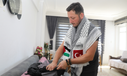 Zulme 'dur' demek için Filistin'e yola çıktı