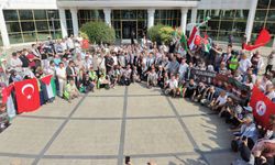 Filistin konvoyu Serdivan'dan dualarla uğurlandı