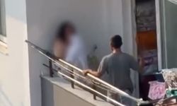Genç kadını sopayla dövdü!