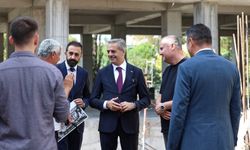 Başkan Alemdar, Şehir Kütüphanesi inşaatını inceledi