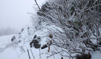Keremali Yaylası beyaza büründü
