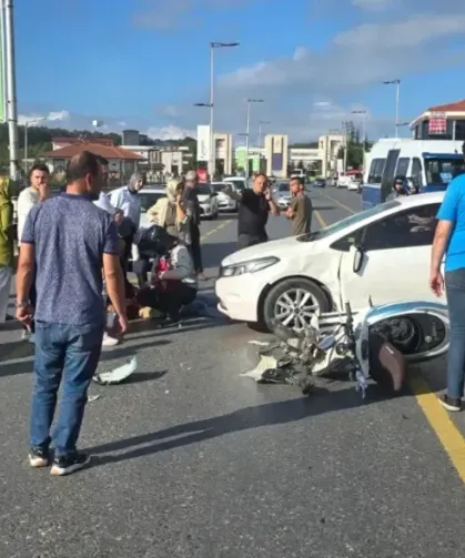 Üniversite Caddesi'nde korkutan kaza!