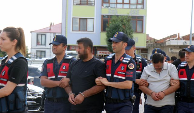 Dev araç vurgununda şüpheliler adliyeye sevk edildi