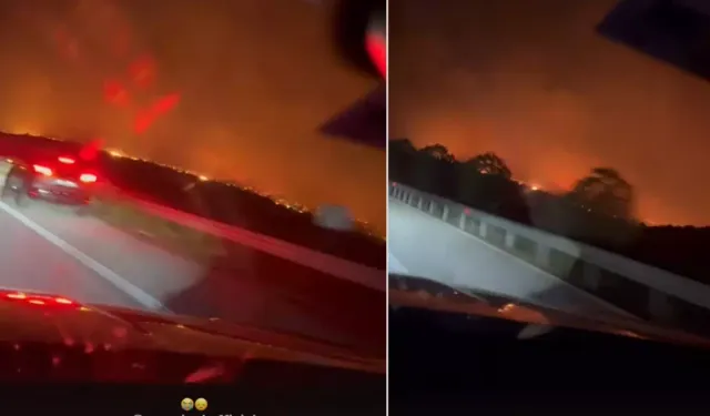 Ünlü şarkıcı alevlerin ortasında kaldı!