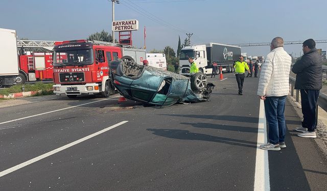 Otomobil takla attı: 2 yaralı