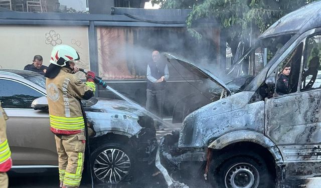 Öğrenci servisi alev topuna döndü!