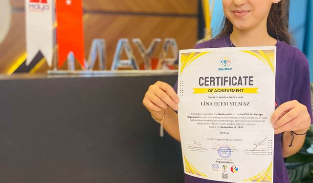 Maya Ortaokulu Altın madalya kazandı