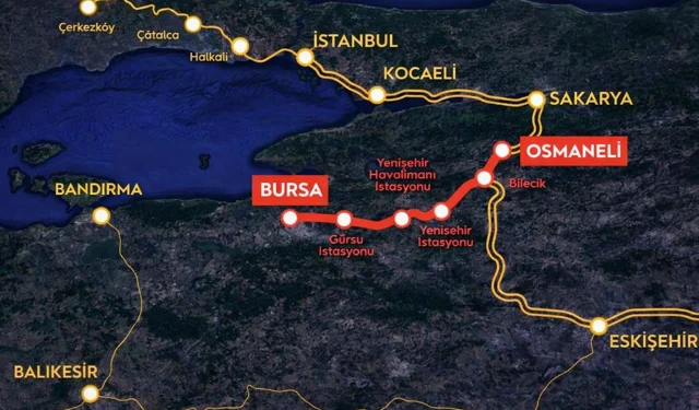 Pamukova-Bursa-Bandırma Hızlı Tren Hattı'nda test sürüşleri başlıyor