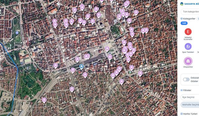Kentteki otopark doluluğu tek tıkla öğrenilecek