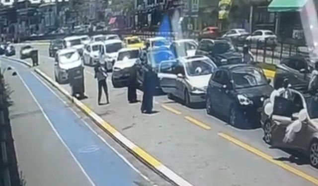 Bahşiş almak isterken zincirleme kazaya neden olup kaçtı