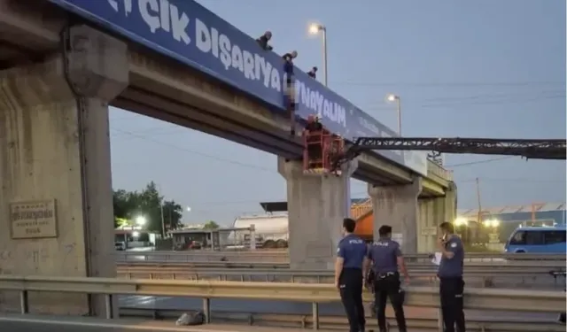 Köprüde cansız beden sallandırıldı