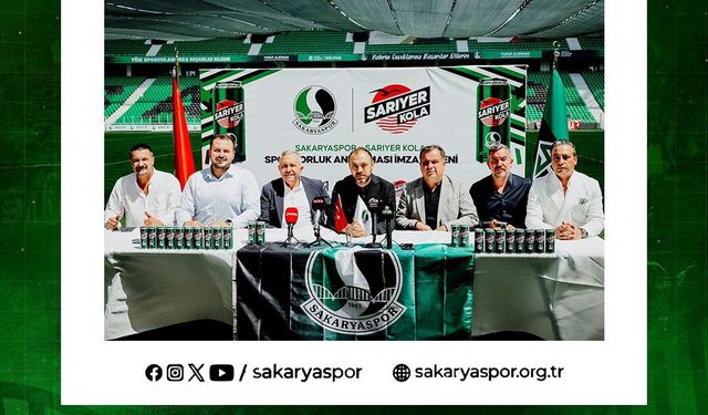 Sakaryaspor’un forma sırt sponsoru Sarıyer Kola oldu