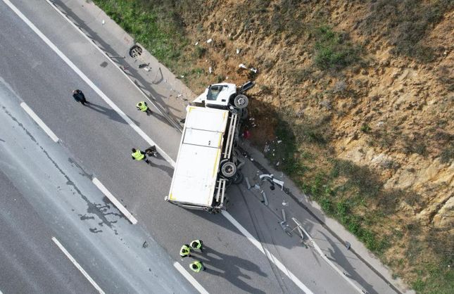 Kuzey Marmara Otoyolu’nda zincirleme kaza