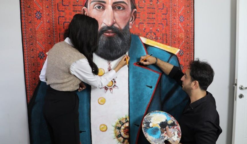 Halıyı sanat eserine çevirdiler