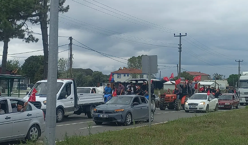 Kocaali'de fındık protestosu