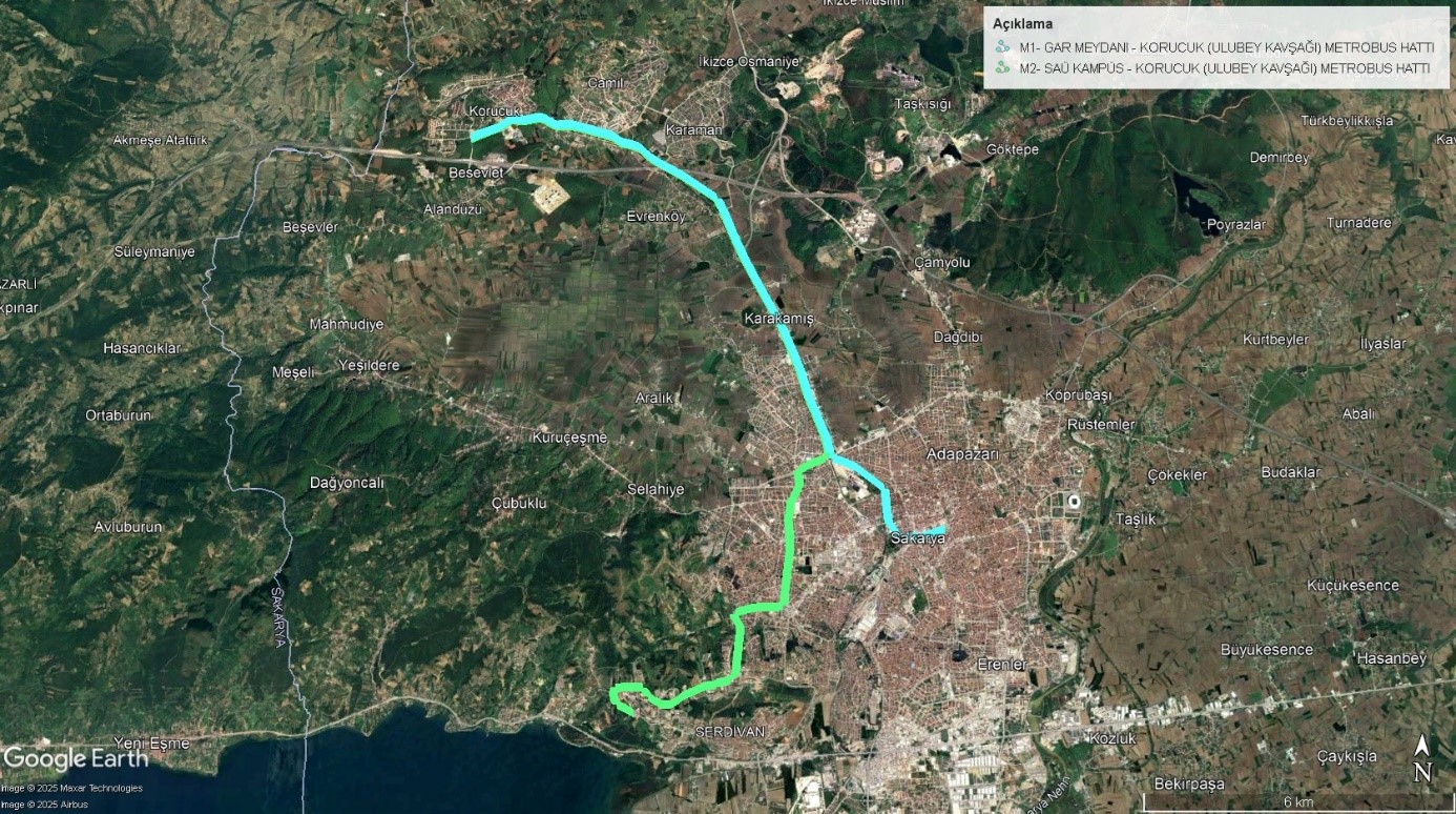 M1 M2 Metrobüs Hatları
