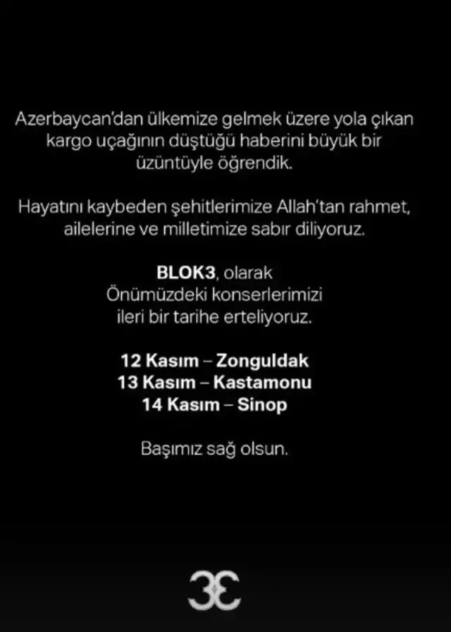 Blok3 Aci Haberi Duyunca Konserlerini Iptal Etti 19245052 6748 M